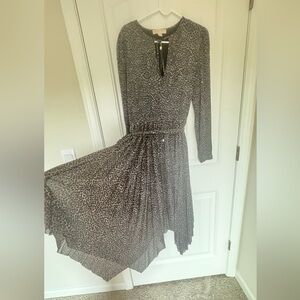 Michael Kors Black and Gray Asymmetrical Dress